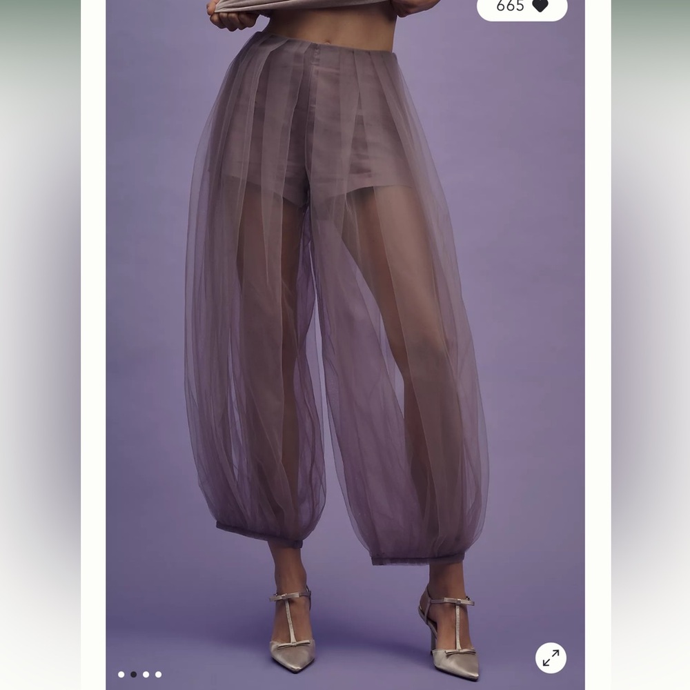 Anthropologie tulle balloon leg pants
